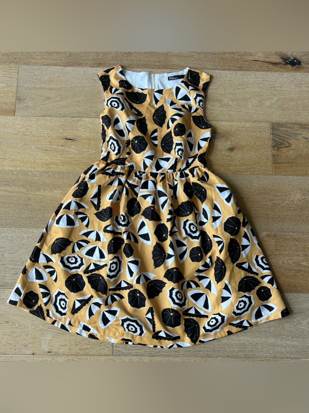 dear creatures Yellow Umbrella Print Casual Dress